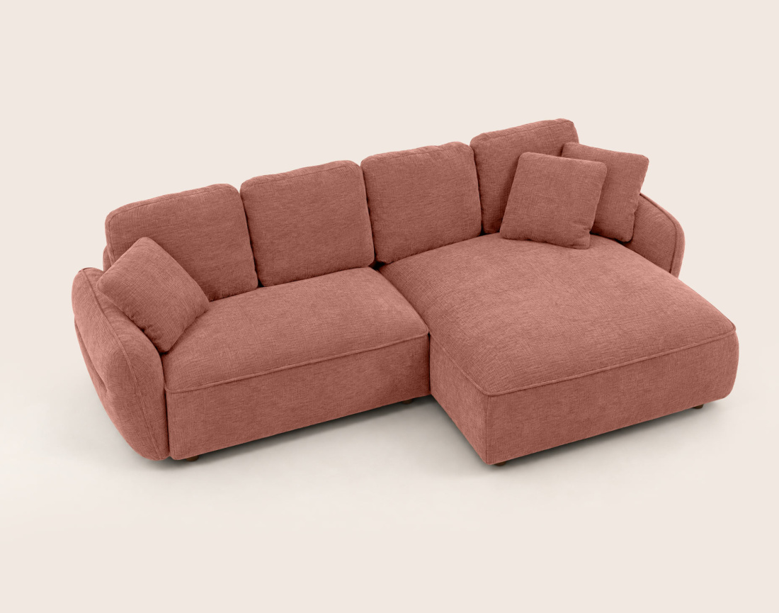 Canapé MADELEINE d'angle droit 4 places | Best Mobilier