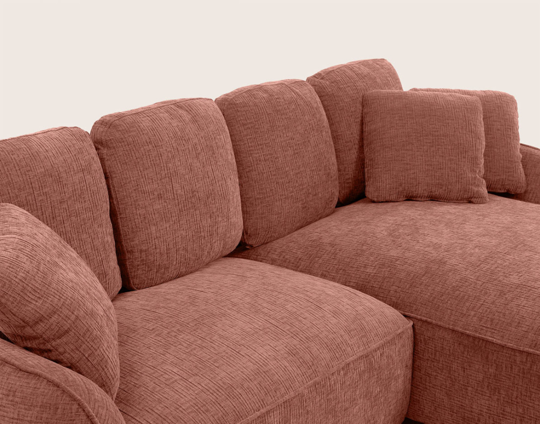 Canapé MADELEINE d'angle droit 4 places | Best Mobilier