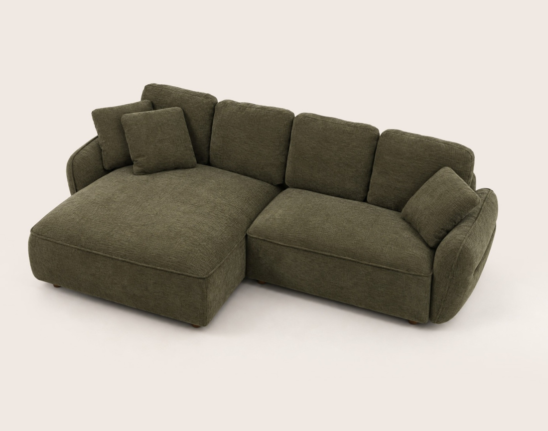 Canapé MADELEINE d'angle gauche 4 places | Best Mobilier