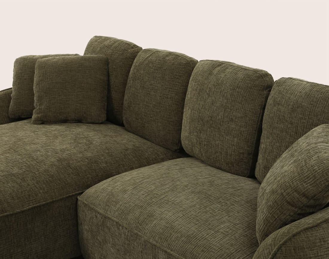 Canapé MADELEINE d'angle gauche 4 places | Best Mobilier