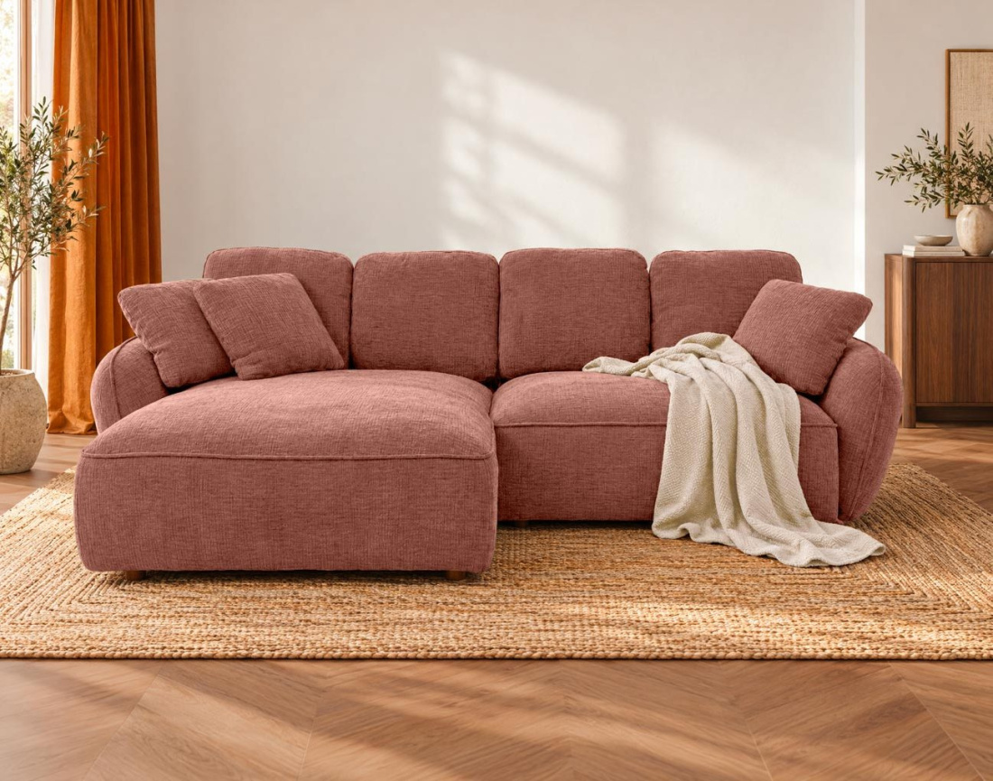 Canapé MADELEINE d'angle gauche 4 places | Best Mobilier