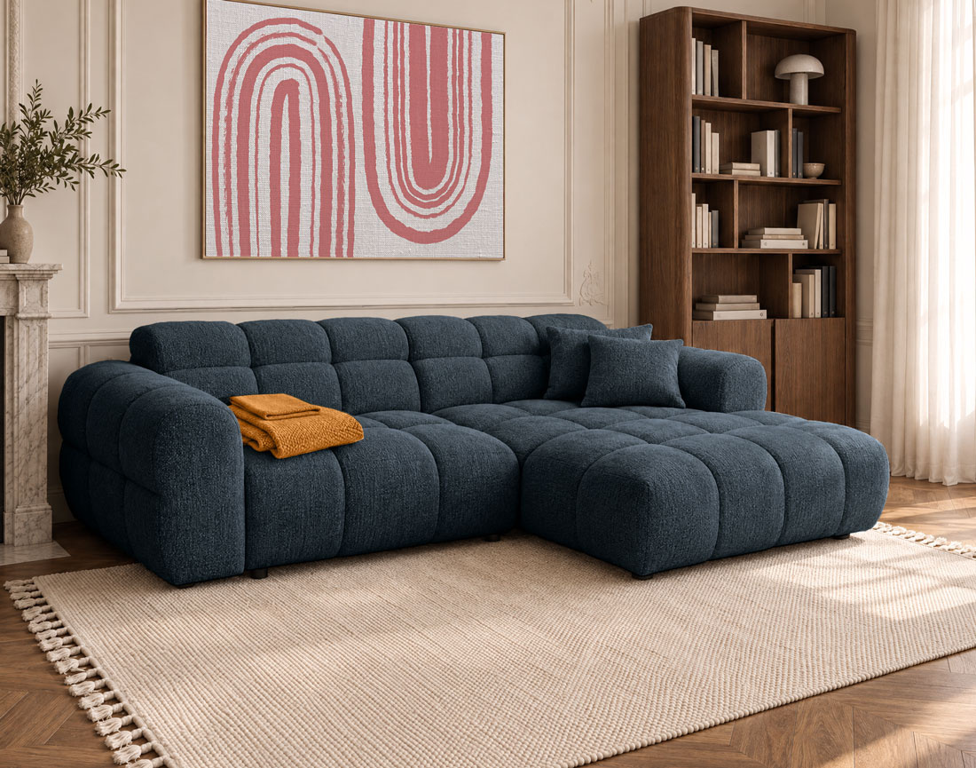 Canapé MINI RAY d'angle droit 4 places convertible | Best Mobilier