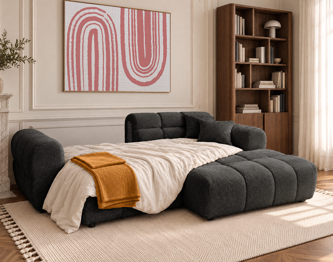 Canapé MINI RAY d'angle droit 4 places convertible | Best Mobilier