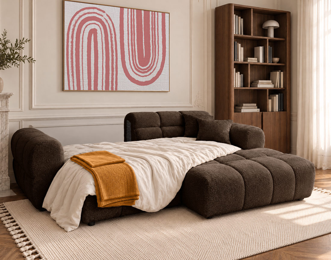 Canapé MINI RAY d'angle droit 4 places convertible | Best Mobilier