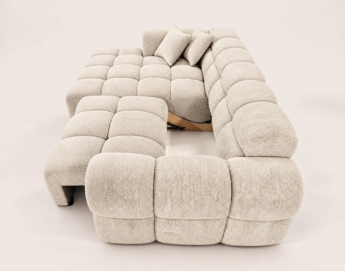 Canapé MINI RAY d'angle gauche 4 places convertible | Best Mobilier