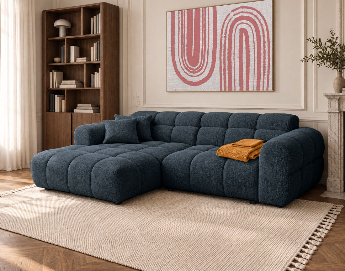 Canapé MINI RAY d'angle gauche 4 places convertible | Best Mobilier