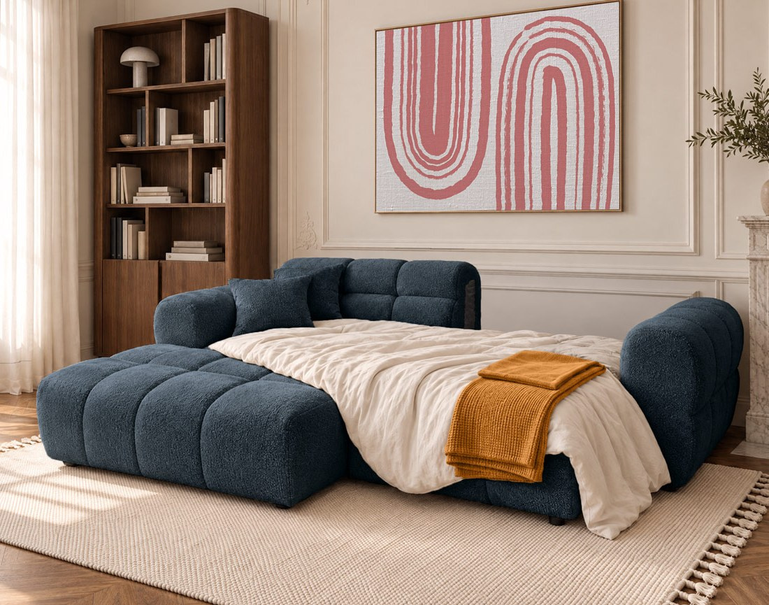 Canapé MINI RAY d'angle gauche 4 places convertible | Best Mobilier