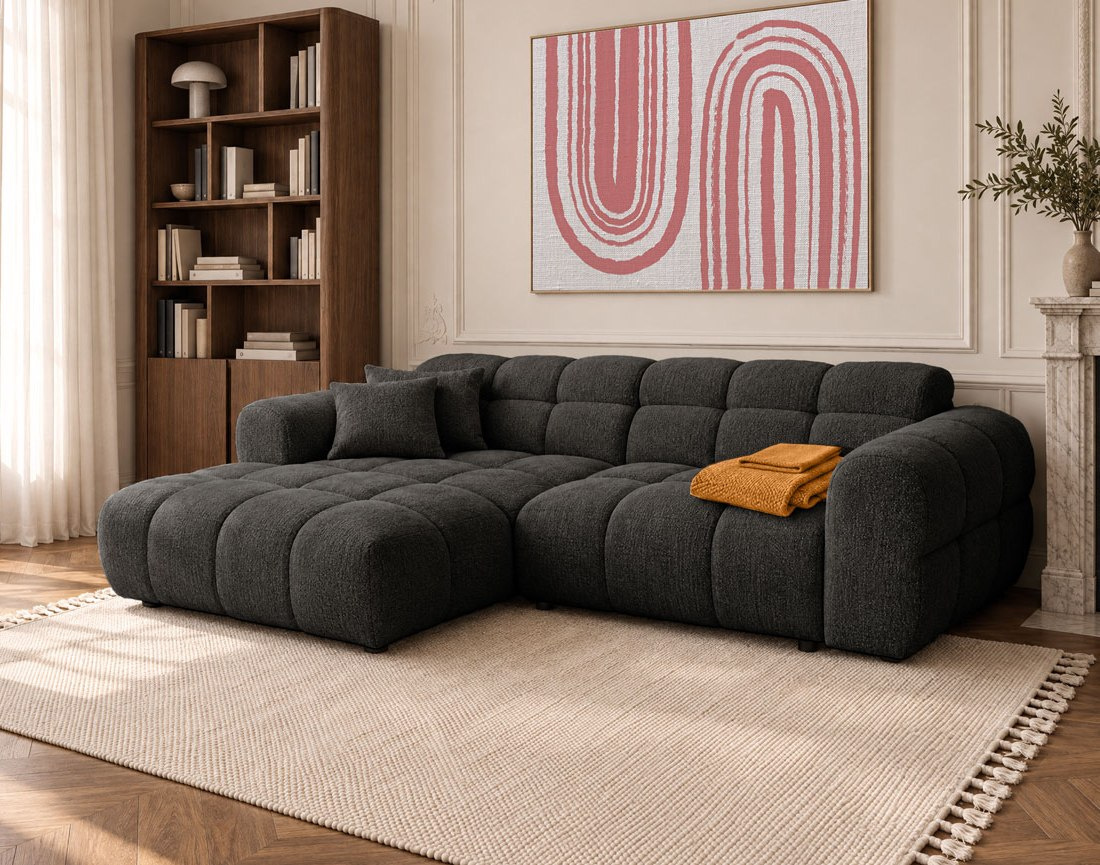Canapé MINI RAY d'angle gauche 4 places convertible | Best Mobilier
