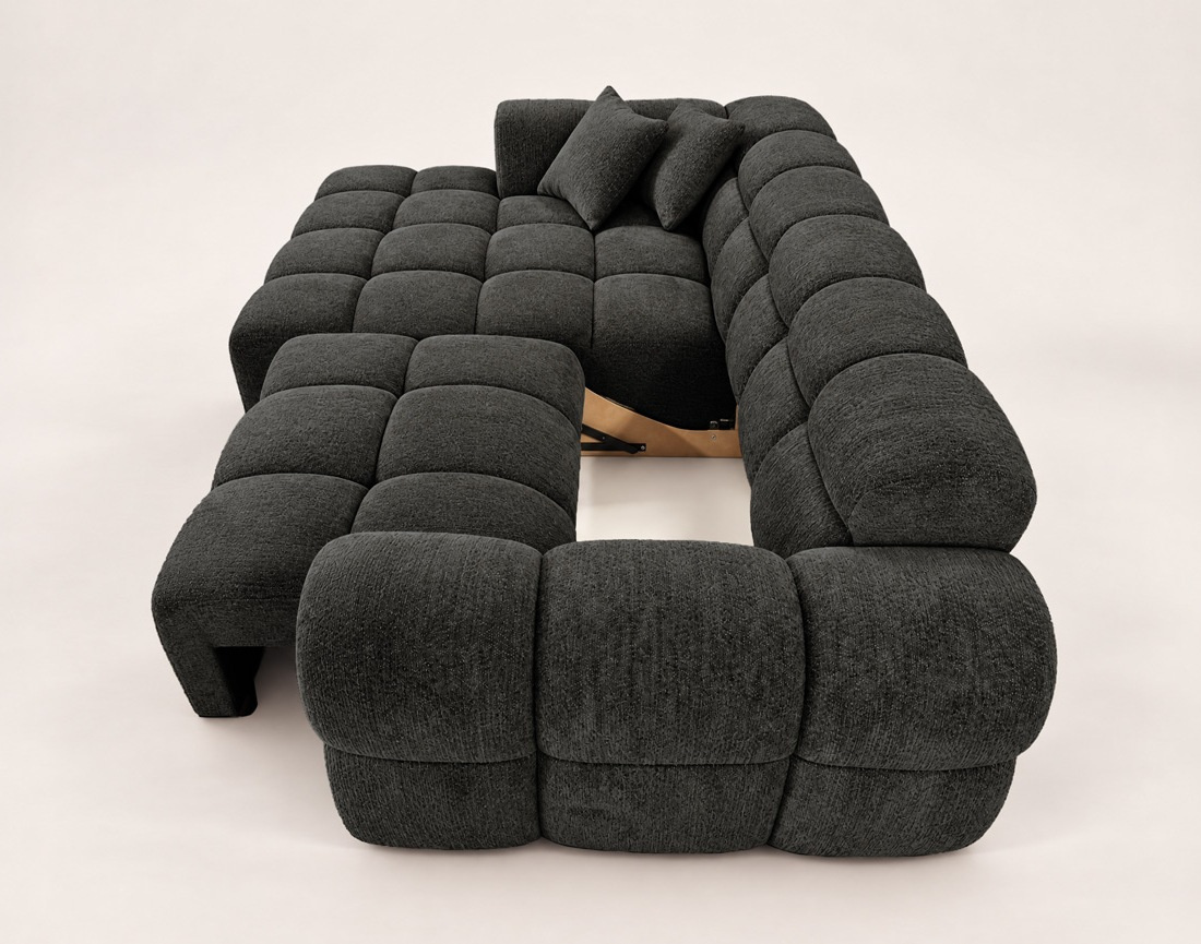 Canapé MINI RAY d'angle gauche 4 places convertible | Best Mobilier