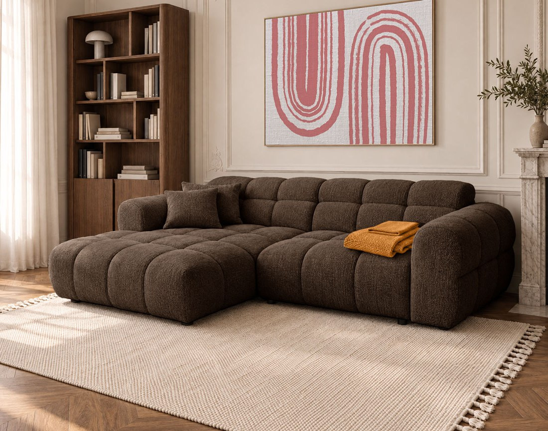 Canapé MINI RAY d'angle gauche 4 places convertible | Best Mobilier