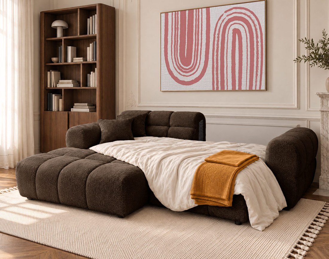 Canapé MINI RAY d'angle gauche 4 places convertible | Best Mobilier