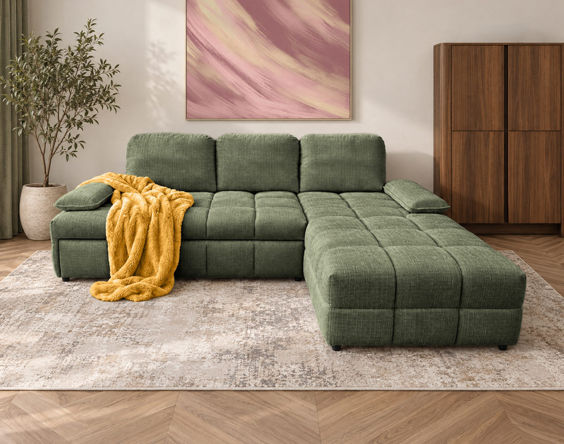Canapé ROSE d'angle droit 5 places | Best Mobilier