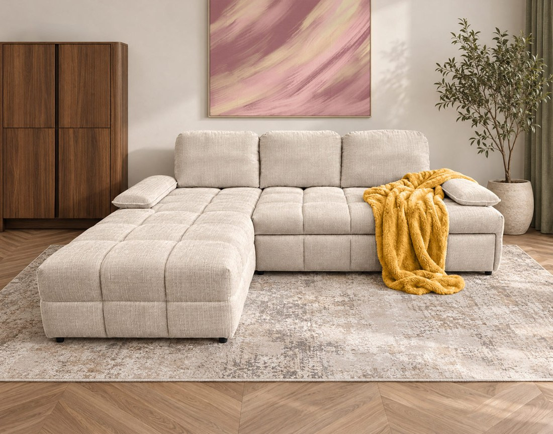 Canapé ROSE d'angle gauche 5 places | Best Mobilier