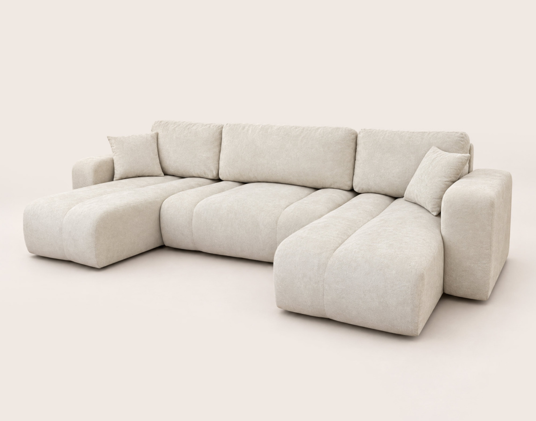 Canapé MANON d'angle 7 places convertible | Best Mobilier