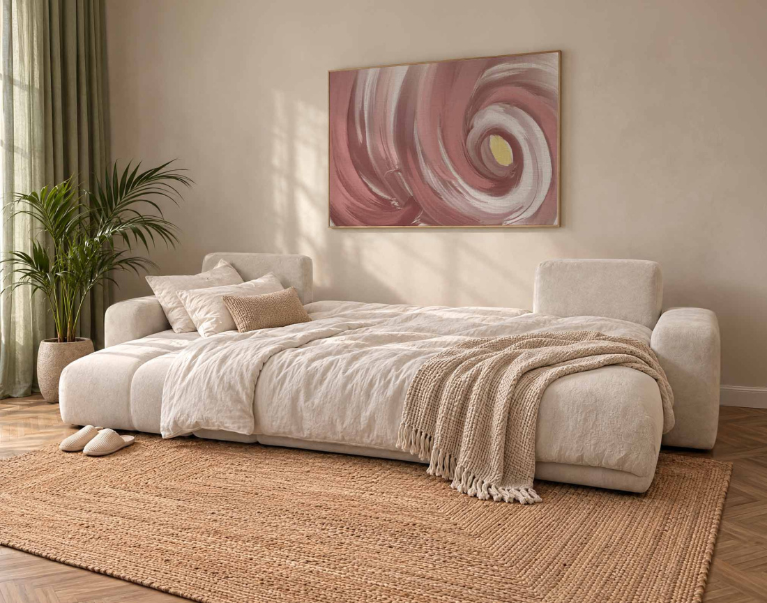 Canapé MANON d'angle 7 places convertible | Best Mobilier