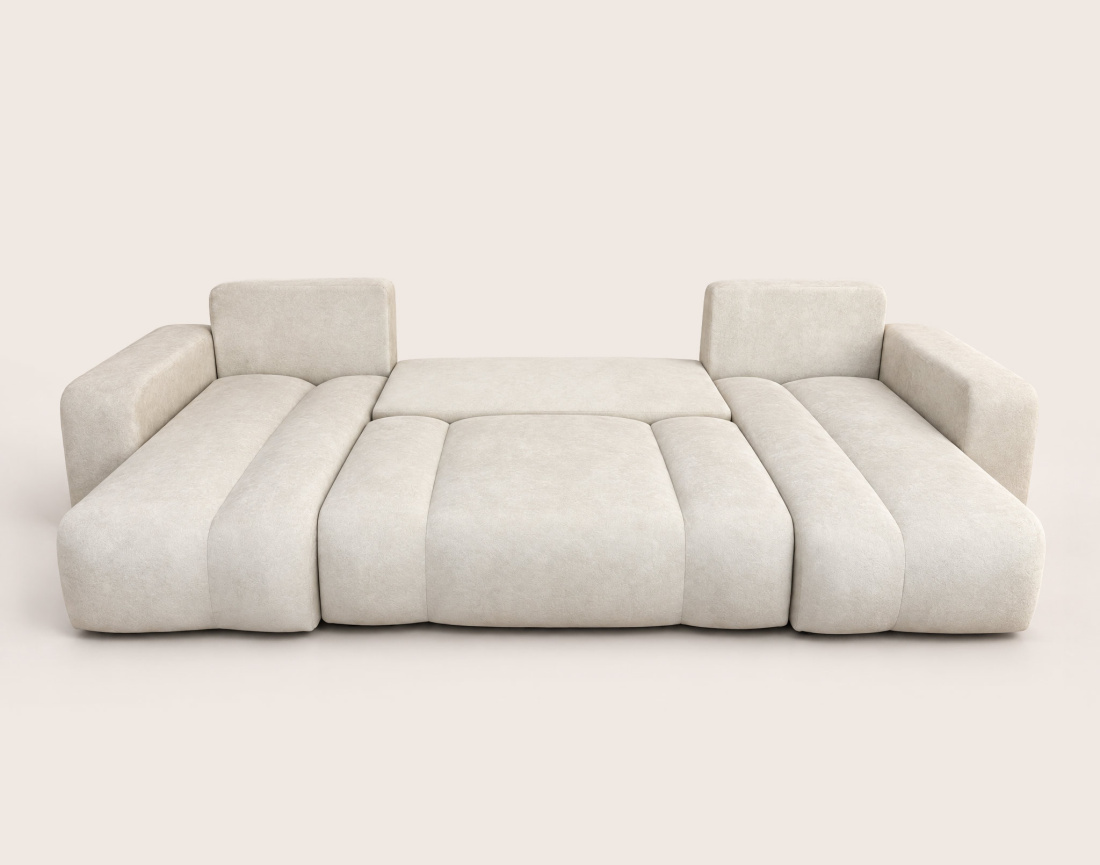 Canapé MANON d'angle 7 places convertible | Best Mobilier