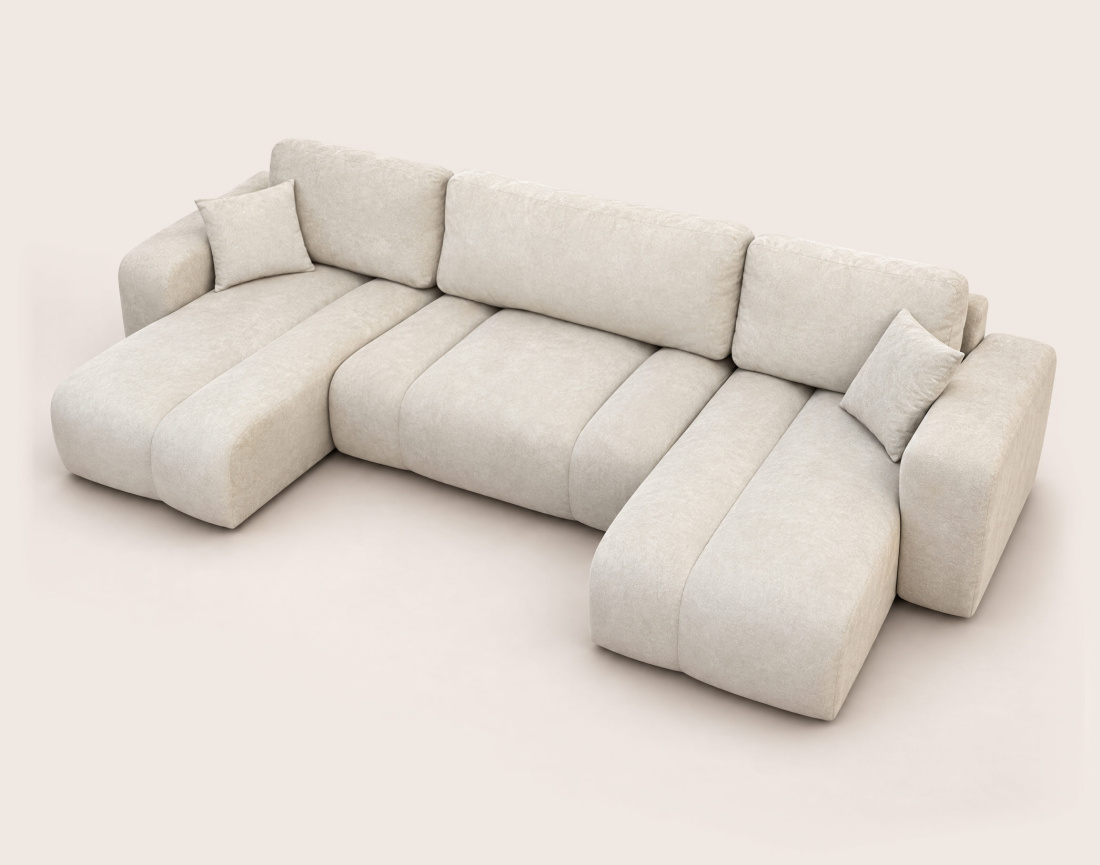 Canapé MANON d'angle 7 places convertible | Best Mobilier