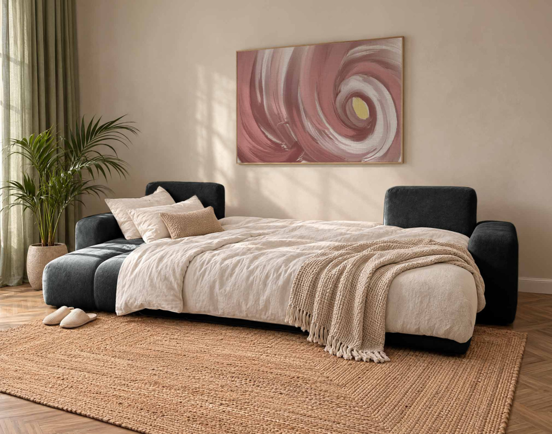 Canapé MANON d'angle 7 places convertible | Best Mobilier
