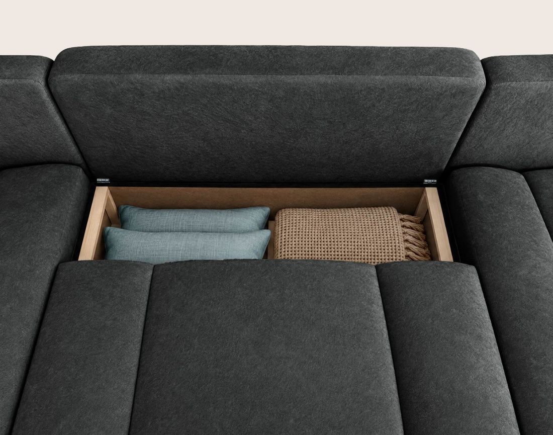 Canapé MANON d'angle 7 places convertible | Best Mobilier
