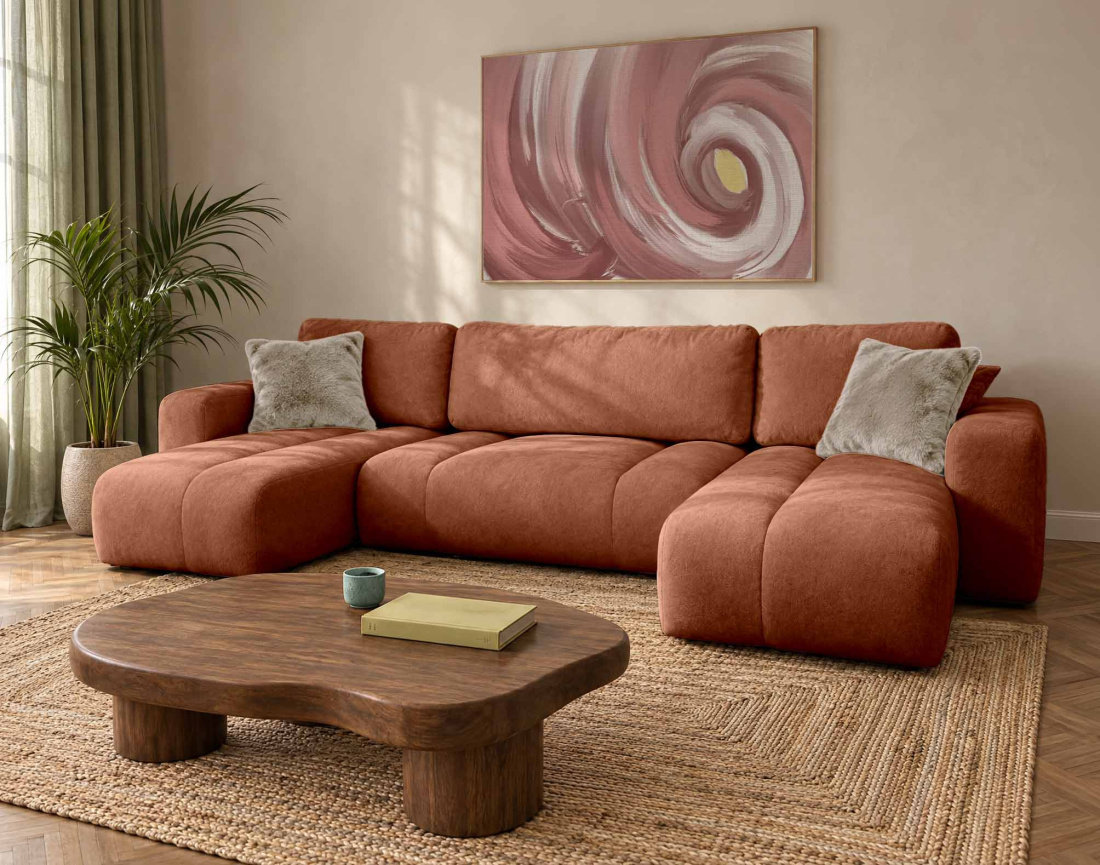 Canapé MANON d'angle 7 places convertible | Best Mobilier
