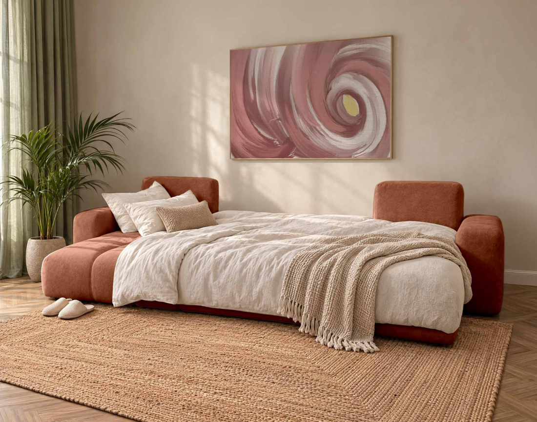 Canapé MANON d'angle 7 places convertible | Best Mobilier