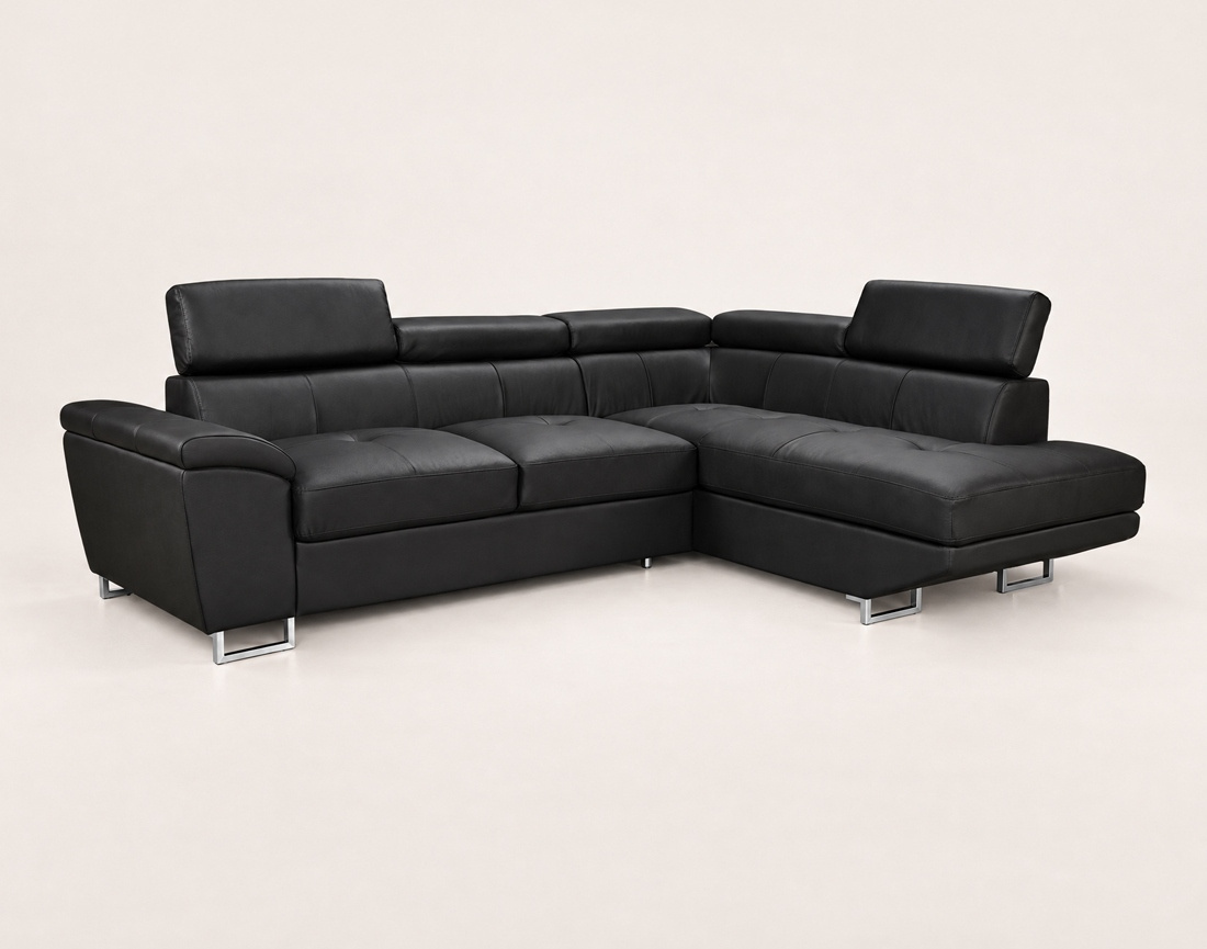 Canapé BAOJI d'angle droit 5 places cuir | Best Mobilier