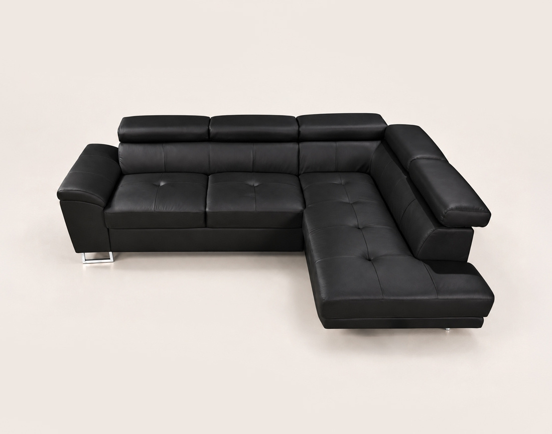 Canapé BAOJI d'angle droit 5 places cuir | Best Mobilier