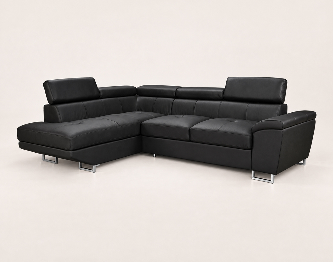 Canapé BAOJI d'angle gauche 5 places cuir | Best Mobilier