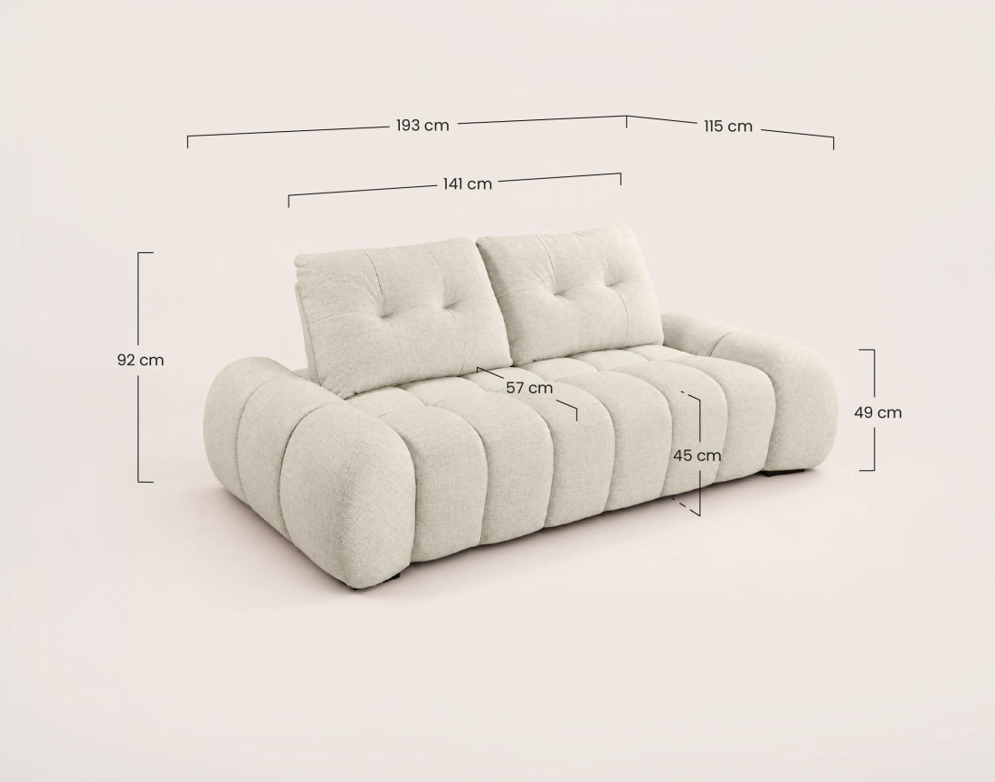 Canapé MAXINE droit 2 places | Best Mobilier