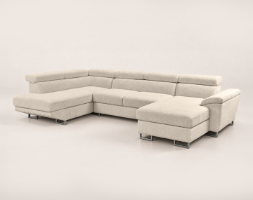 Canapé BAOJI panoramique d'angle gauche 7 places | Best Mobilier