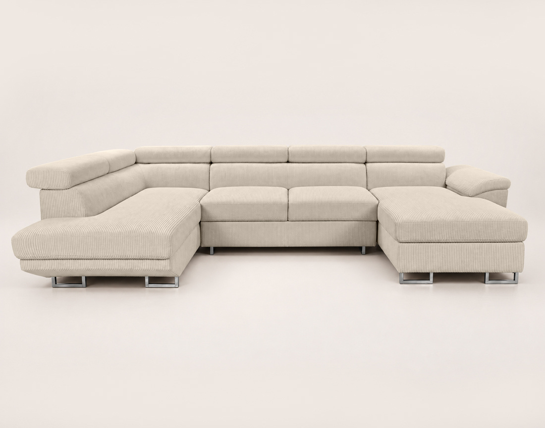 Canapé BAOJI panoramique d'angle gauche 7 places | Best Mobilier