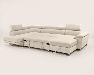 Canapé BAOJI panoramique d'angle gauche 7 places | Best Mobilier