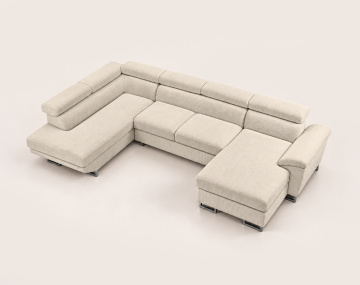 Canapé BAOJI panoramique d'angle gauche 7 places | Best Mobilier