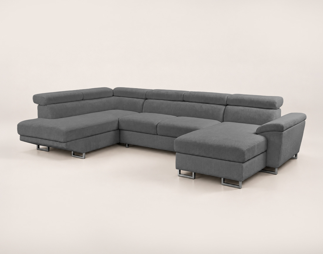 Canapé BAOJI panoramique d'angle gauche 7 places | Best Mobilier
