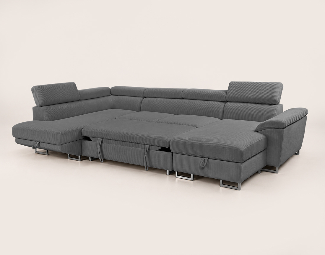 Canapé BAOJI panoramique d'angle gauche 7 places | Best Mobilier