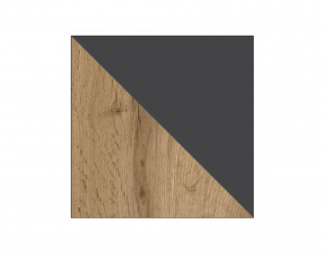 Willow – Meuble TV de style industriel avec deux armoires de rangement, un tiroir et une niche (dimensions totales de 180x48x43