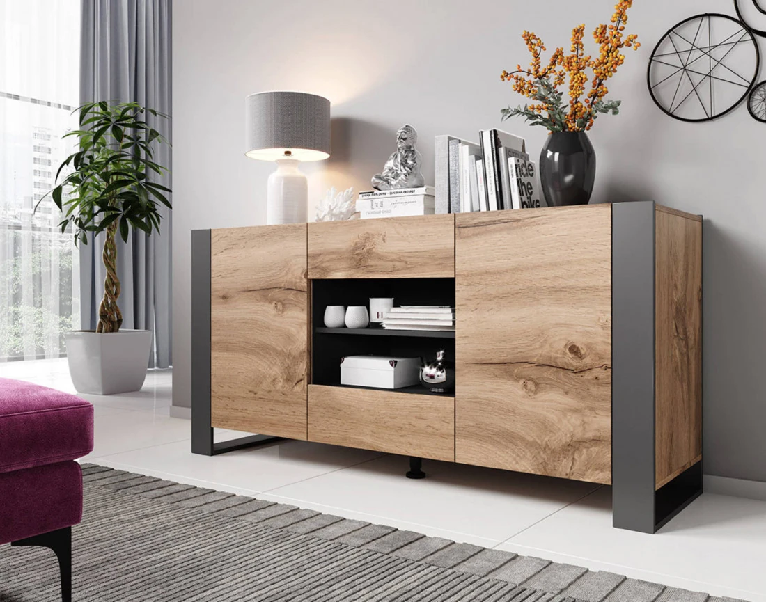 Willow - buffet bas bois et...