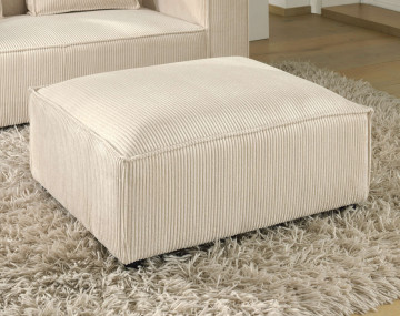 Stella - pouf en velours côtelé au style contemporain