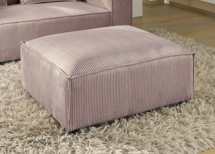 Stella - pouf en velours côtelé au style contemporain