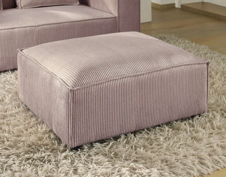 Stella - pouf en velours côtelé au style contemporain
