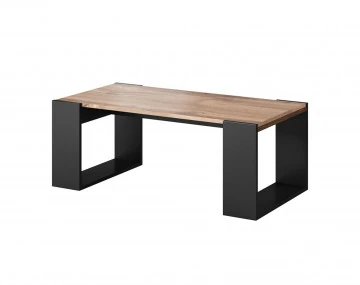 Willow - table basse bois et gris - style industriel - 120 cm