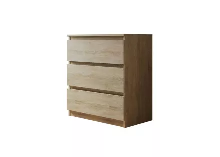 Celia - Commode 3 tiroirs en bois - 70 cm - style contemporain