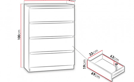 Commode 70 Cm Largeur