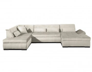 Canapé panoramique d'angle gauche 7 places XXL Vermont - Best Mobilier