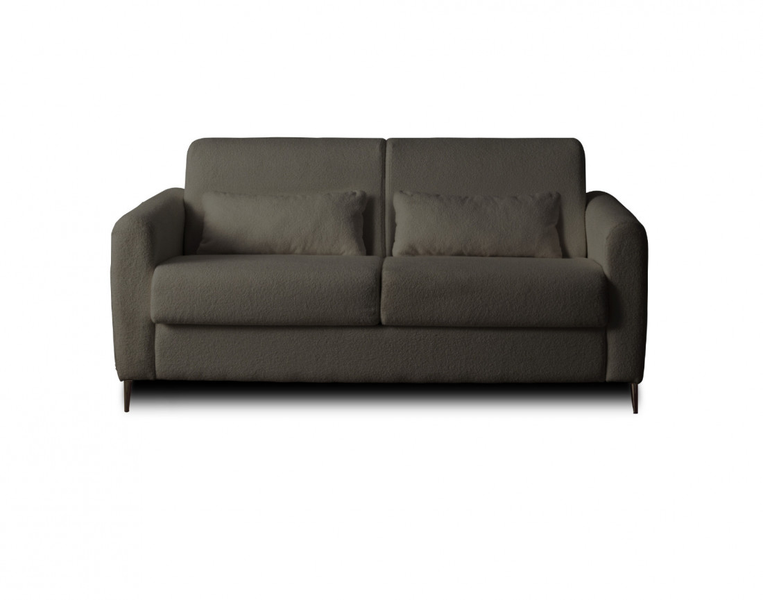 Canapé 3 places convertible express quotidien en tissu bouclette Owen
