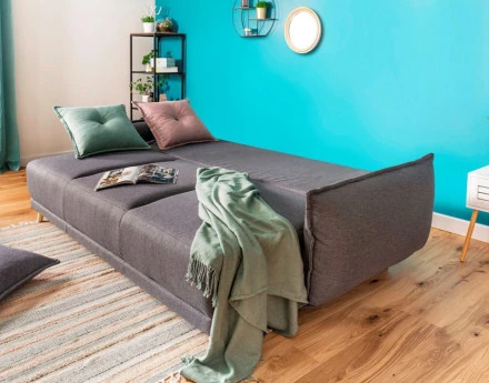 Lena - canapé 3 places convertible avec coffre au style scandinave