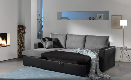 Orlando Blanc/gris Canapé d'angle convertible Orlando Blanc/gris Canapé d'angle convertible