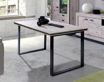 Otis - table à manger bois gris - style contemporain - 180 cm