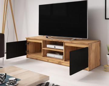 Robin meuble tv 2 portes et 2 niches 120 cm