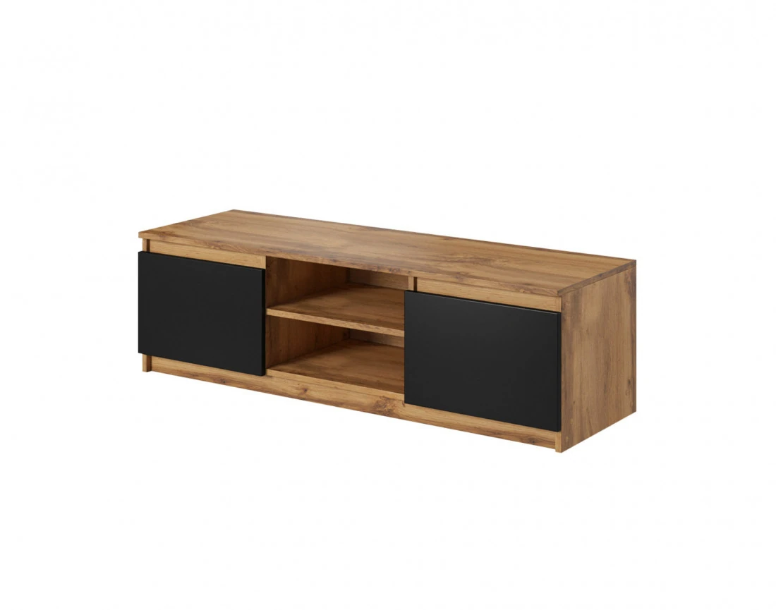 Robin meuble tv 2 portes et 2 niches 120 cm